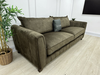 DFS Cherished 4 Seater Sofa In Sage Self Piped Combination