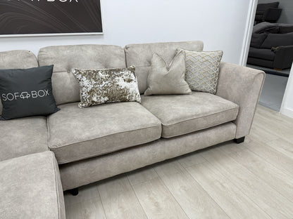 Furniture Village Ariana Formal Back Corner Sofa In Cream