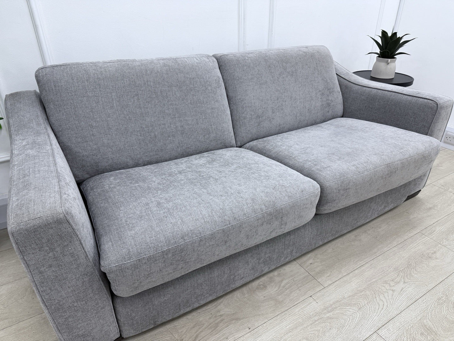 Furniture Village Optimus 3 Seater Sofa Bed In Grey Fabric