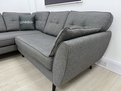 DFS Zinc French Connection Corner Sofa In Grey