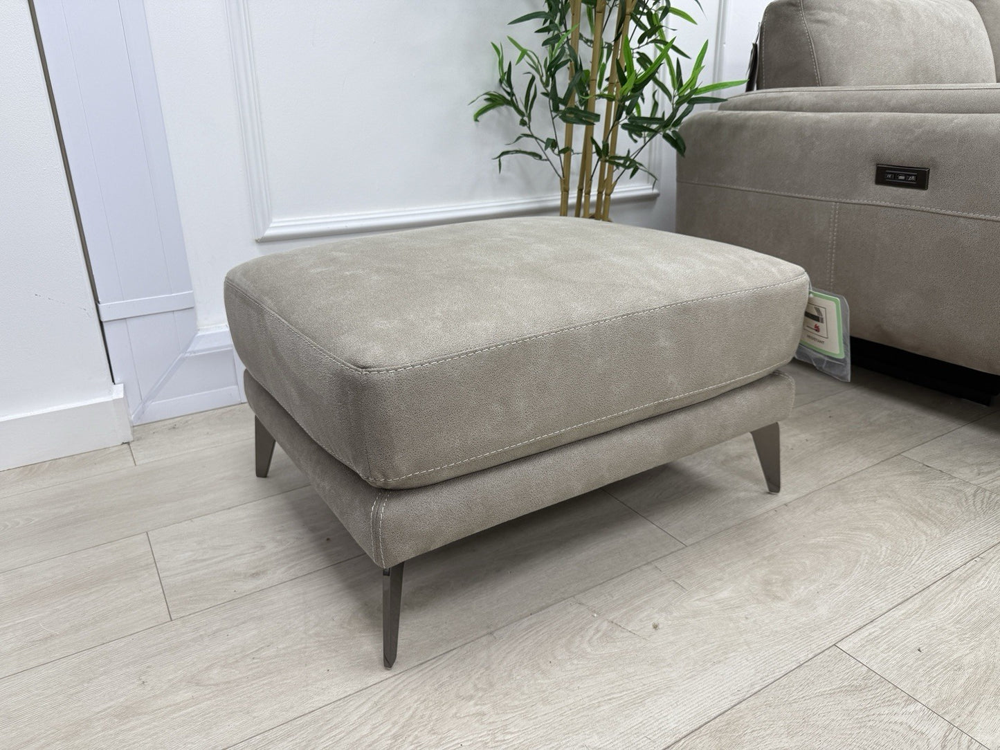 DFS San Mateo Footstool In Arizona Stone Fabric
