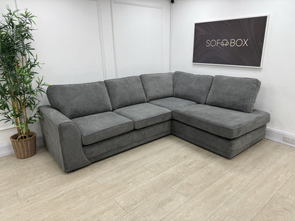 DFS Orka Corner Sofa In Graphite Grey Fabric