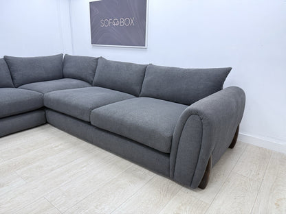 Sofology Marble Arch Corner Sofa In Charcoal Bouclé Fabric