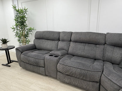 Harveys Brooklyn Power Recliner Corner Sofa In Charcoal Grey