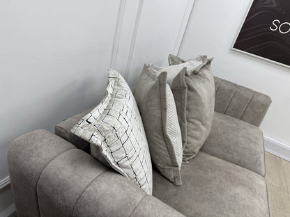 DFS Cherished 3 Seater Sofa, Chair & Footstool Set In Oatmeal