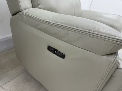 DFS Trek Power Recliner Chair In Grey Leather