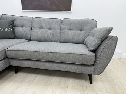 DFS Zinc French Connection Corner Sofa In Grey