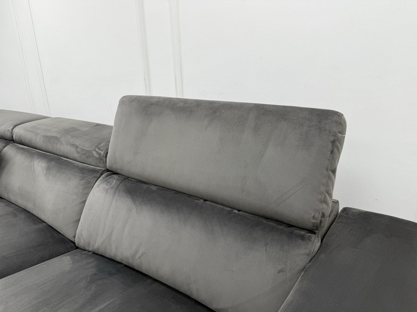 DFS Wander XL 6 Seater Power Recliner In Charcoal Velvet