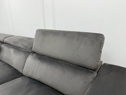DFS Wander XL 6 Seater Power Recliner In Charcoal Velvet