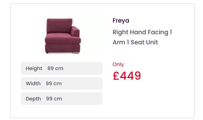 DFS Freya 4 Seater Sofa In Wine Fabric