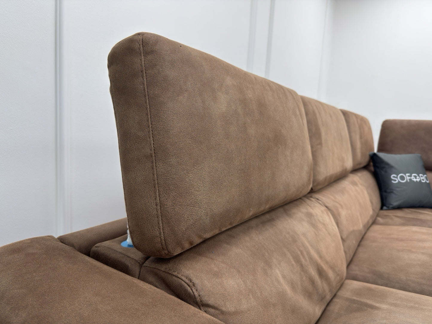 DFS Tahiti Power Recliner Corner Sofa And Footstool In Tan