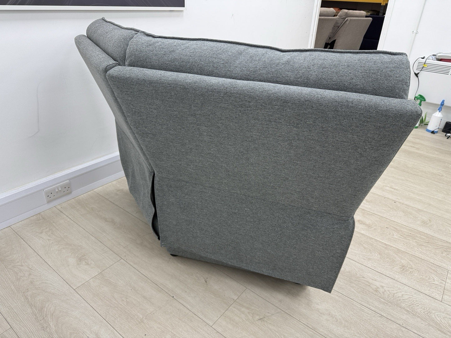 DFS Aussie Power Recliner Corner Sofa In Grey Fabric