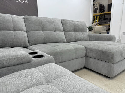 DFS Steller Corner Sofa In Mist Grey