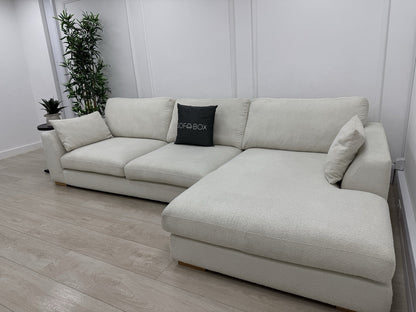 DFS Calix Boucle Corner Sofa & Accent Chair Set In Ivory