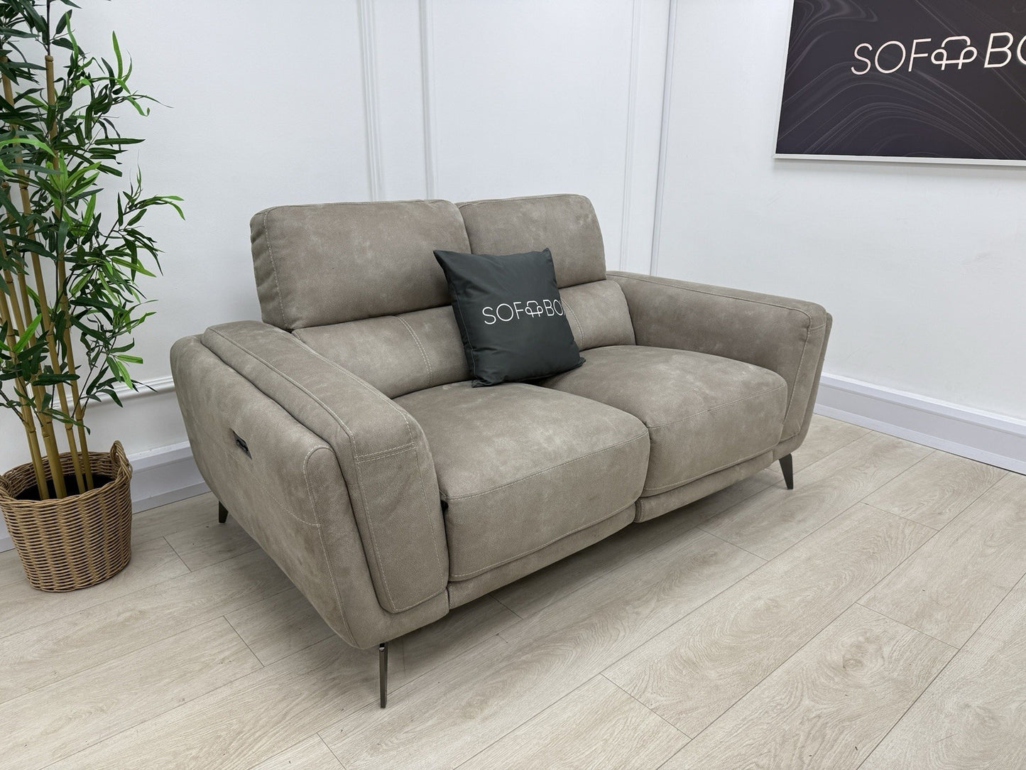 DFS San Mateo 2 Seater Power Recliner Sofa In Arizona Stone