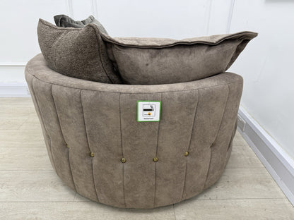 DFS Devine Swivel Cuddle Chair In Chocolate