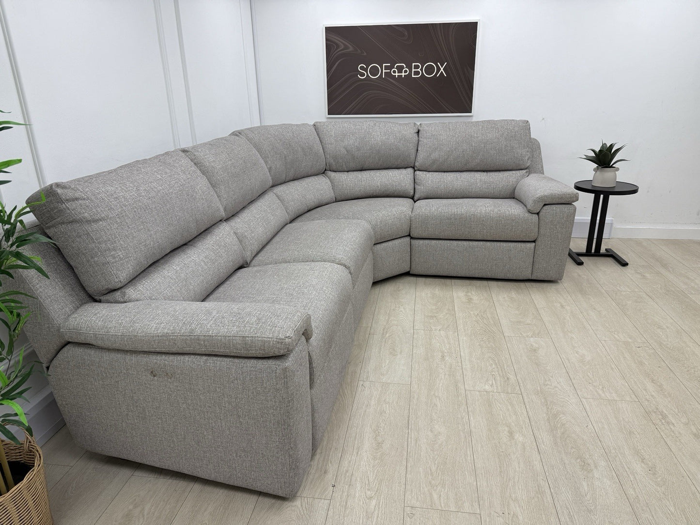 G Plan Taylor Power Recliner Corner Sofa In Tropic Ash Fabric