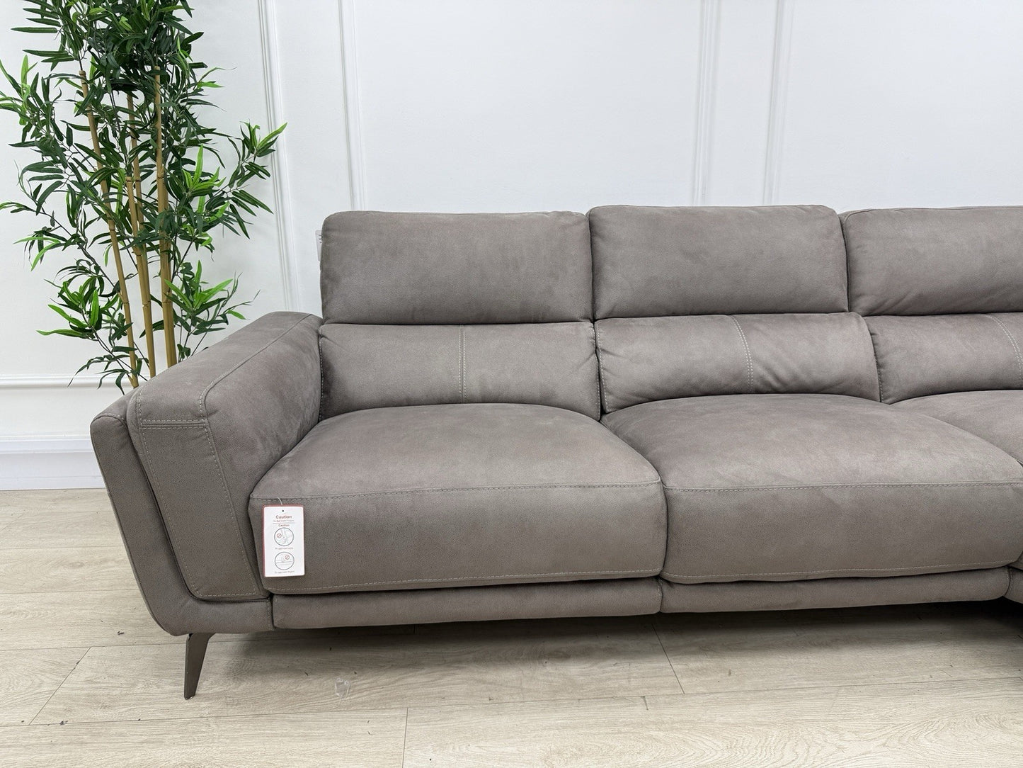 DFS San Mateo Power Recliner Corner Sofa In Arizona Pewter Fabric