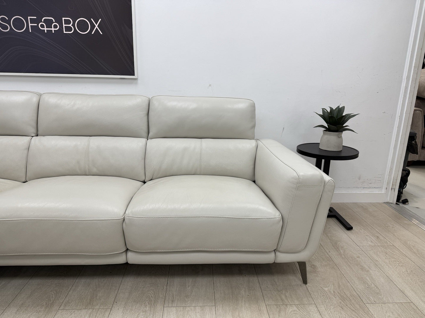 DFS San Antonio Power Recliner Corner Sofa In Fossil Leather