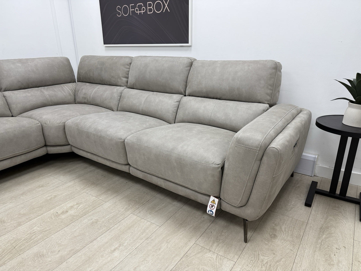 DFS San Mateo Power Recliner Corner Sofa In Misty Arizona Fabric