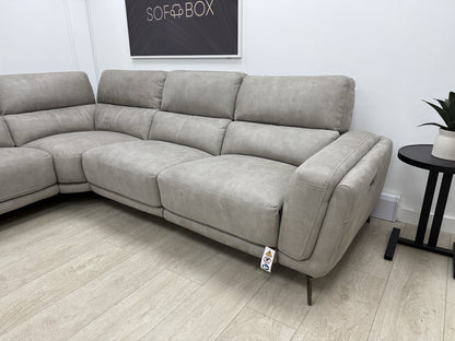 DFS San Mateo Power Recliner Corner Sofa In Misty Arizona Fabric
