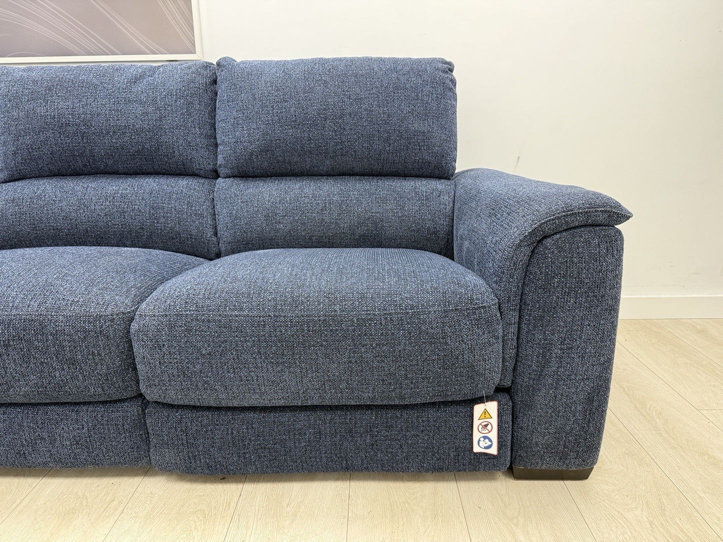 DFS Arwen Power Recliner Corner Sofa Right Hand Facing & Footstool Set In Navy