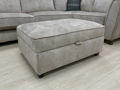 DFS Cherished Corner Sofa & Footstool Set In Oatmeal