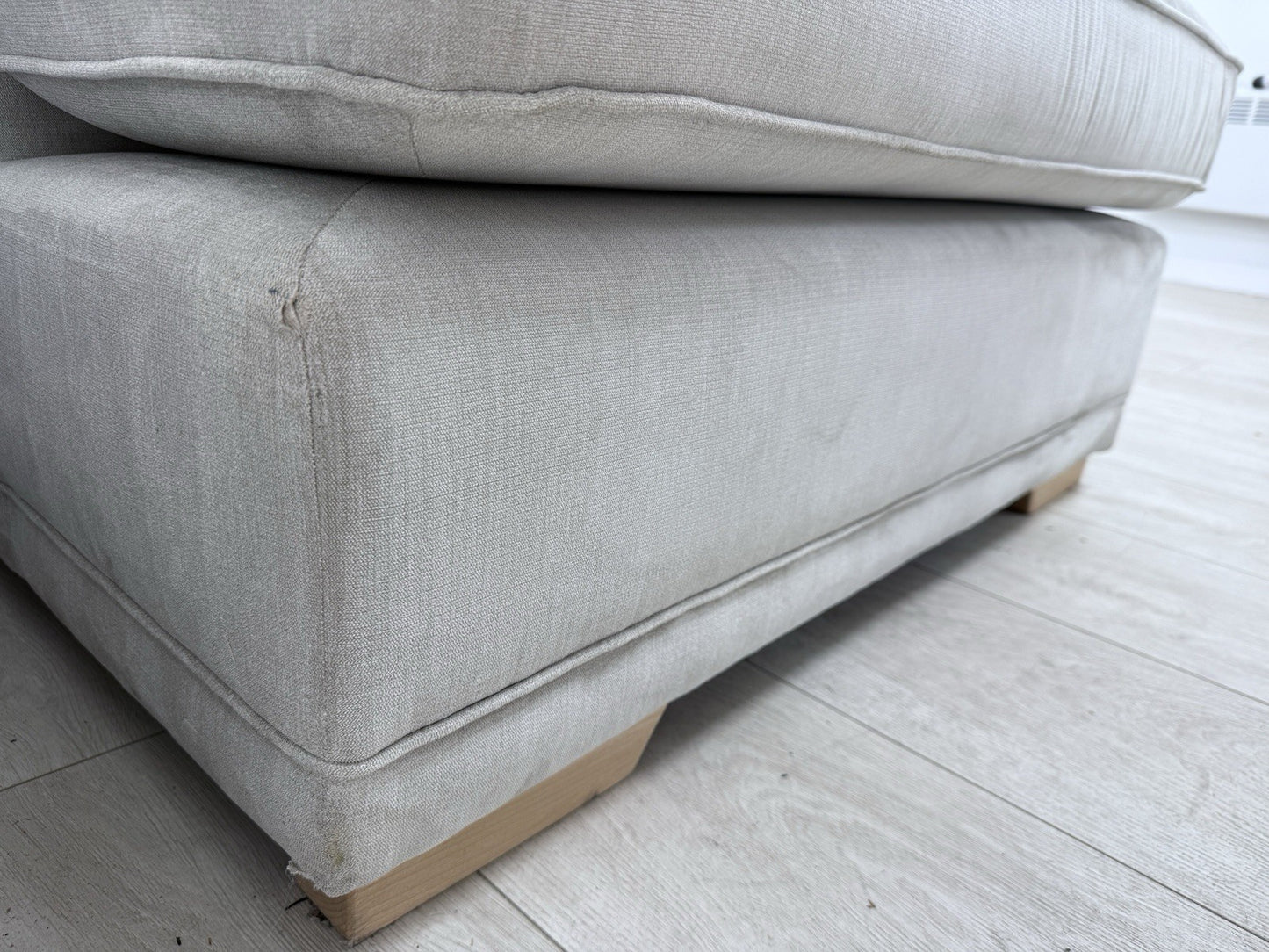 DFS Orka Corner Sofa In Silver Fabric