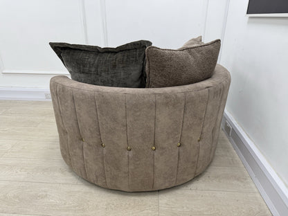 DFS Devine Swivel Cuddle Chair In Chocolate