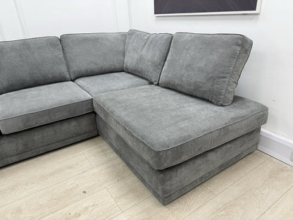 DFS Orka Corner Sofa In Graphite Grey Fabric