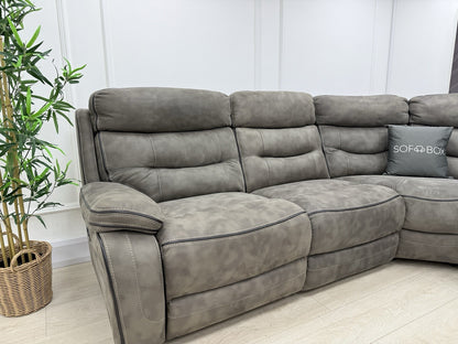 DFS Noah Power Recliner Corner Sofa In Grey