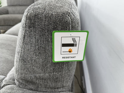 DFS Soren Power Recliner Corner Sofa & Footstool In Charcoal