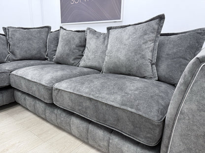 DFS Cherished Corner Sofa In Charcoal Combination