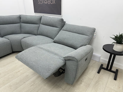 DFS Aussie Power Recliner Corner Sofa In Grey Fabric