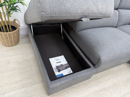 DFS Hike / Wander Storeaway Power Recliner Corner Sofa In Grey