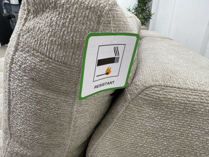 DFS Una Power Slider 3 Seater Sofa & Chair Set In Roma Oyster Fabric