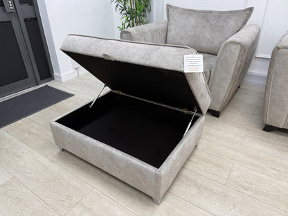 DFS Cherished 3 Seater Sofa, Chair & Footstool Set In Oatmeal