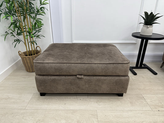DFS Cherished Storage Footstool In Chocolate