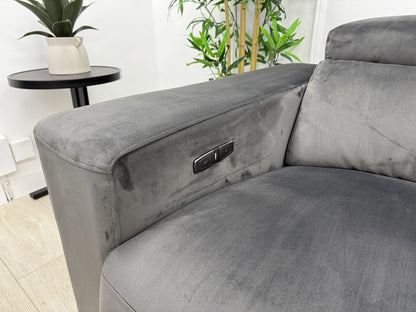DFS Wander XL 6 Seater Power Recliner In Charcoal Velvet