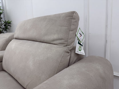 Sofology Kingsbridge Power Recliner/Heated/Headrest 3 Seater Sofa In Ivory