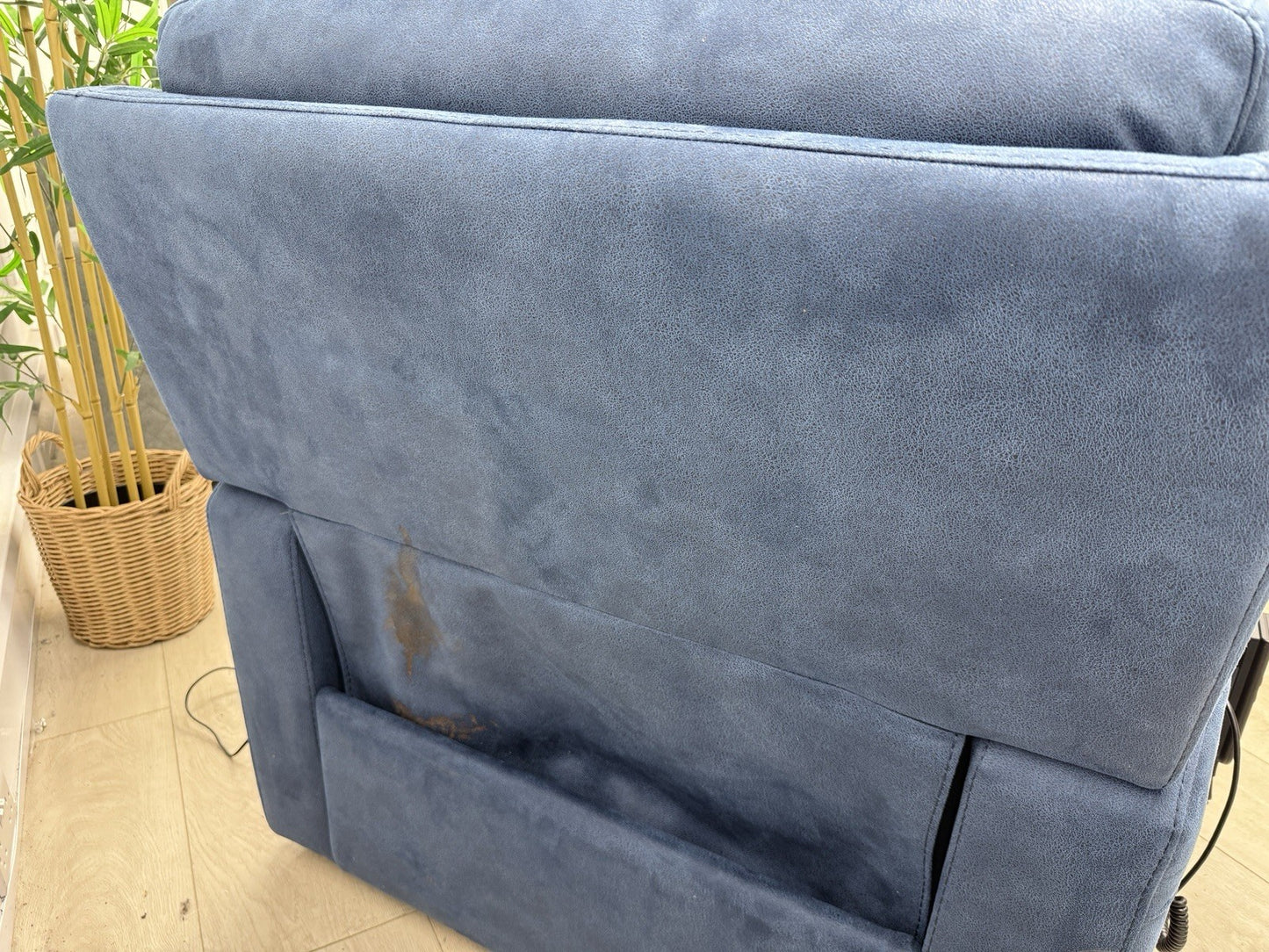 DFS Ronan Power Lift And Rise Chair In Arizona Blue Fabric