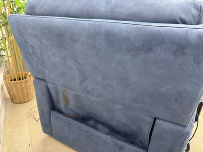DFS Ronan Power Lift And Rise Chair In Arizona Blue Fabric