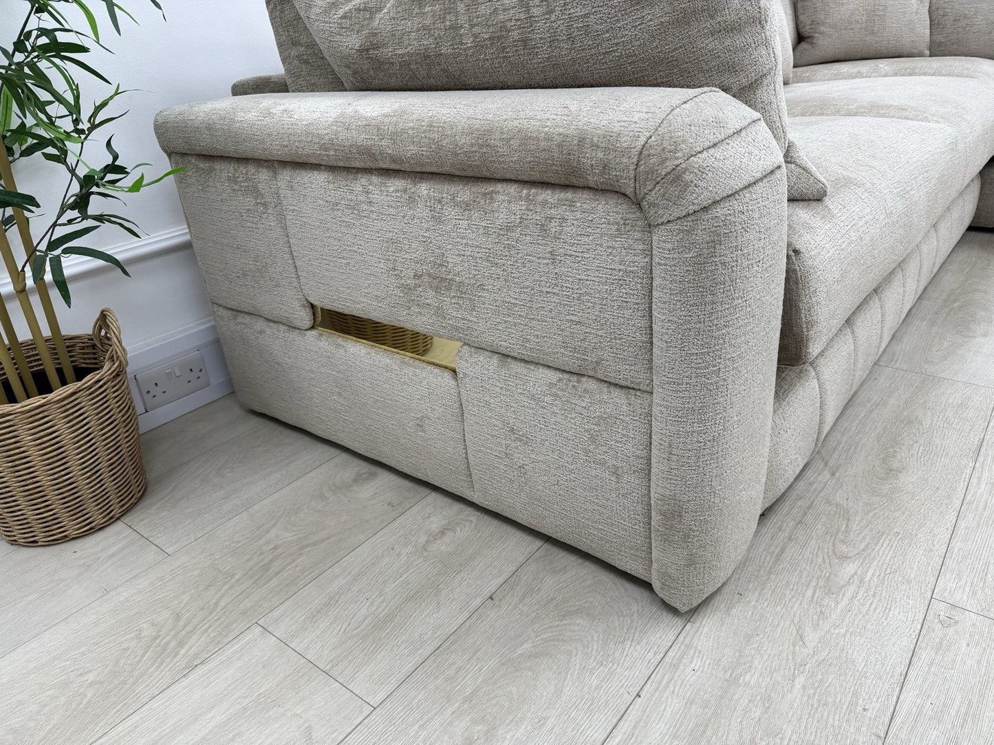 Sofology The Westwood Teddy Chenille Natural Corner Sofa