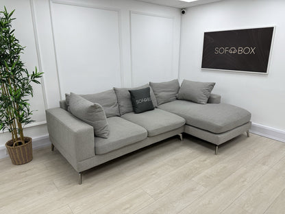 Sofology Cedar Corner Sofa In Light Grey