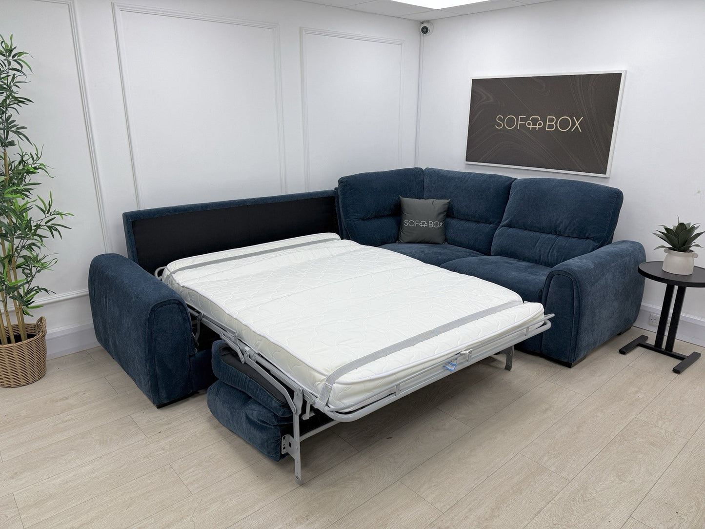 Furniture Village Flex Corner Sofa Bed With Power Recliner & Storage Arms