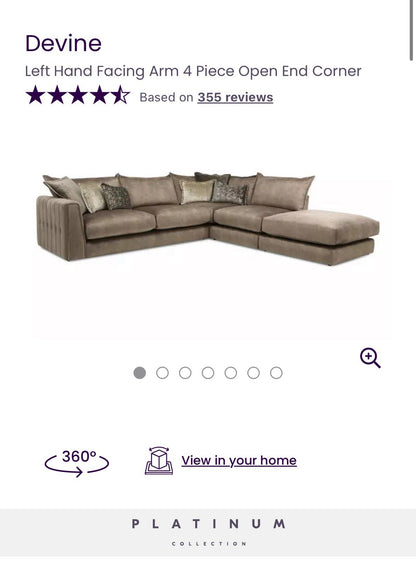 DFS Devine Corner Sofa In Chocolate Combination