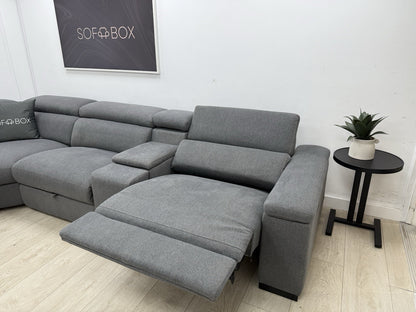 DFS Hike / Wander Storeaway Power Recliner Corner Sofa In Grey