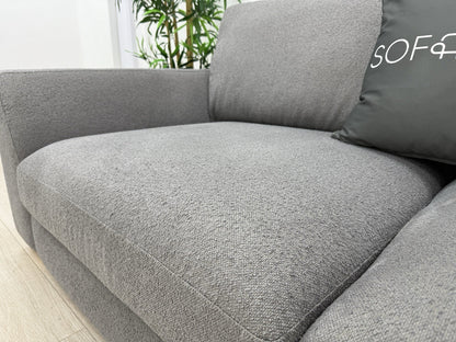DFS Calix 3 Seater Sofa In Grey Bouclé Fabric