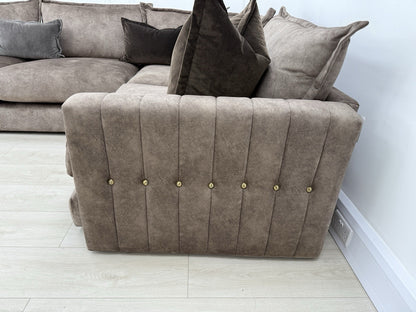 DFS Devine XL Corner Sofa In Chocolate
