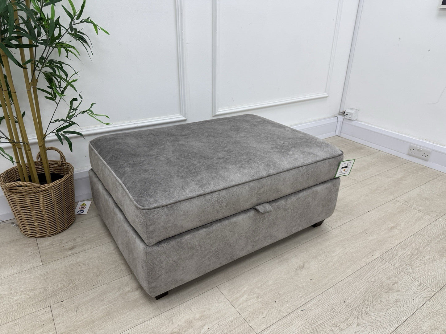 DFS Cherished Storage Footstool In Grey